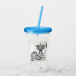 Vaso Acrílico Esbozo de otoño