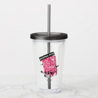 Vaso Acrílico Esbozo de Punk para niños con mezcolanza y escopet
