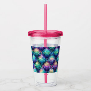 Vaso Acrílico Escalas acuáticas coloridas/irrisorias