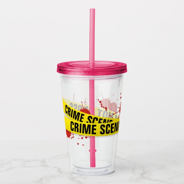 Vaso Acrílico Escena del Crimen (Anverso)