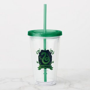 Vaso Acrílico Escudo de la Casa SLYTHERIN™ Ornamentado