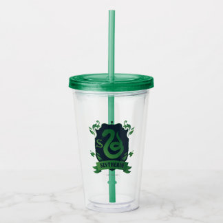 Vaso Acrílico Escudo de la Casa SLYTHERIN™ Ornamentado