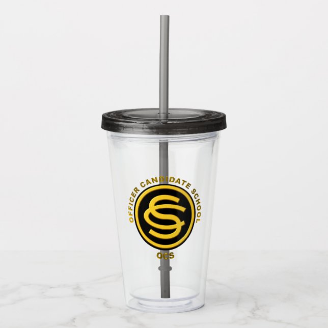 Vaso Acrílico Escuela de Candidatos de Oficial del Ejército - OC (Anverso)