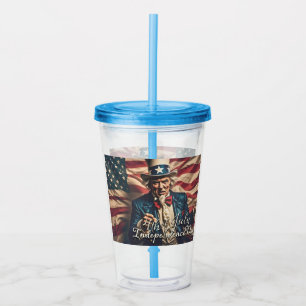 Vaso Acrílico Espíritu de Libertad en Rojo, Blanco y Azul