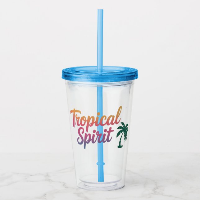 Vaso Acrílico Espíritu tropical (Anverso)