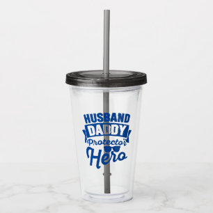 Vaso Acrílico  Esposo.Papá. Protector. Héroe.