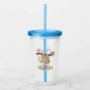 Vaso Acrílico Espuma marrón aguda colgando boca abajo