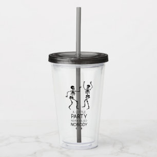Vaso Acrílico Esqueletos contemporáneos de Halloween