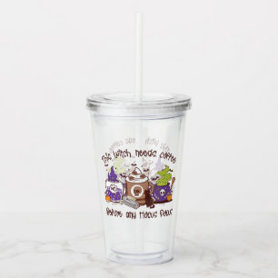 Vaso Acrílico Esta bruja necesita café