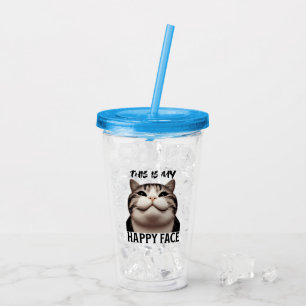 Vaso Acrílico Esta es mi cara feliz