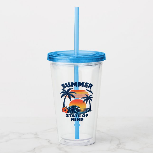 Vaso Acrílico Estado de Ánimo de Verano (Anverso)