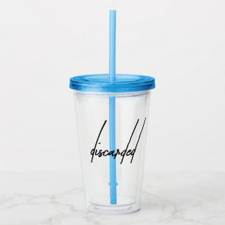 Vaso Acrílico Estética Malhumorada Descartada