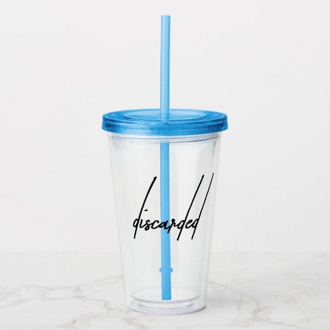 Vaso Acrílico Estética Malhumorada Descartada (Anverso)