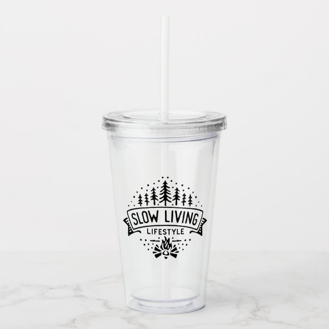Vaso Acrílico Estilo de vida lento (Anverso)