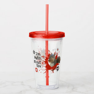 Vaso Acrílico Estoy Loco Por Ti Ardilla Marrón