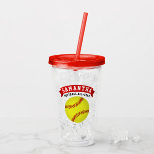 Vaso Acrílico Estrella de Softball