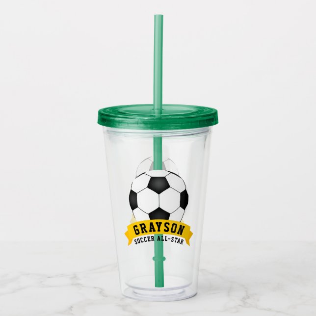 Vaso Acrílico Estrella futbolera (Anverso)