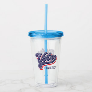 Vaso Acrílico Estrellas y franjas electorales personalizadas