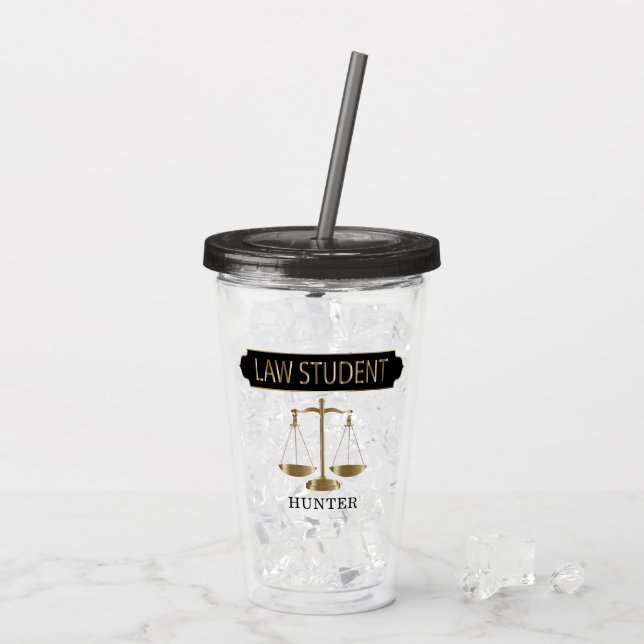 Vaso Acrílico Estudiante de Derecho - Personalizar (Reverso (hielo))