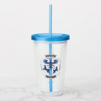 Vaso Acrílico Expecto Patronum Silueta Gráfica Vintage