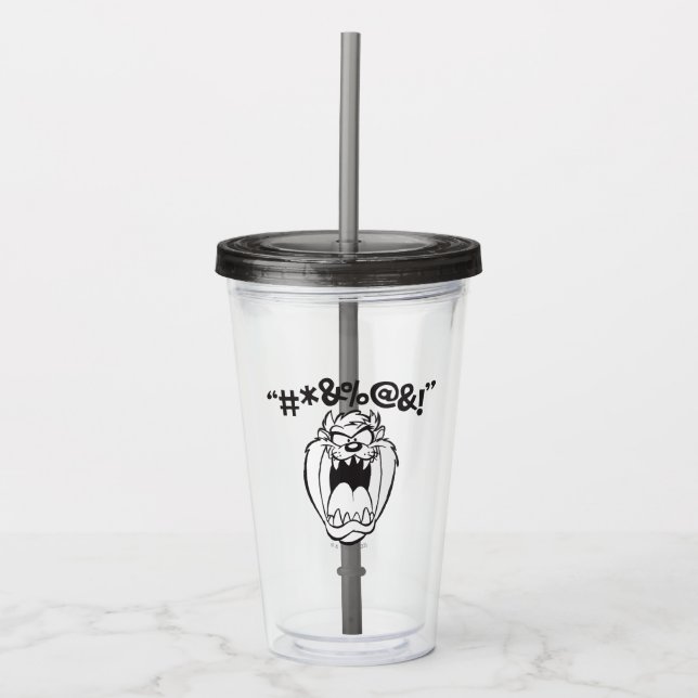 Vaso Acrílico Expletivos de Yelling TAZ™ (Anverso)