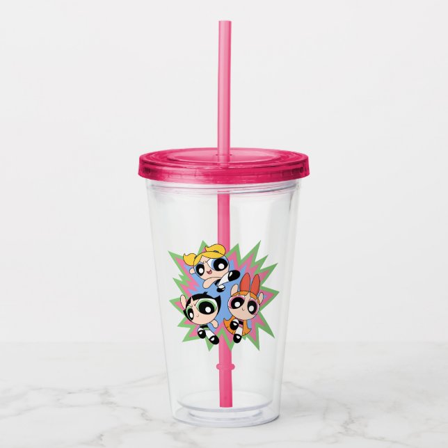 Vaso Acrílico Factor de potencia de los Chicas Powerpuff (Anverso)