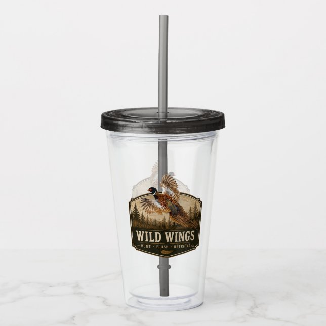 Vaso Acrílico Faisán  (Anverso)