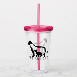 Vaso Acrílico Familia de leones
