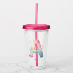 Vaso Acrílico Fantasía acuarela - Tumbler acrílico personalizado