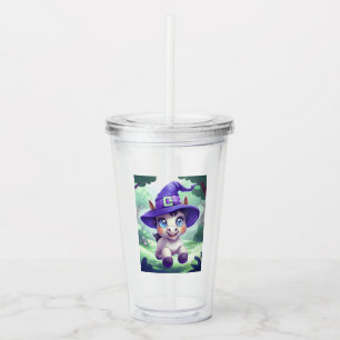 Vaso Acrílico Fantasía mágica de la ponía de la bruja