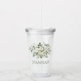 Vaso Acrílico Favor de dama de honor/niña de las flores floral b