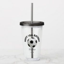 Vaso Acrílico Favor de fiesta de cumpleaños de balón de fútbol