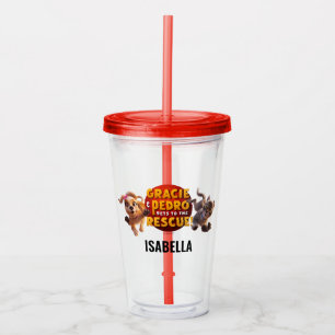 Vaso Acrílico Favor de Gracie & Pedro Watch