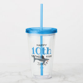 Vaso Acrílico Favor personalizado para la edad de la fiesta de c