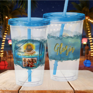 Vaso Acrílico Fe, Amigos, & Sorbos Frescos 0916