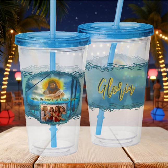 Vaso Acrílico Fe, Amigos, & Sorbos Frescos 0916  (Subido por el creador)