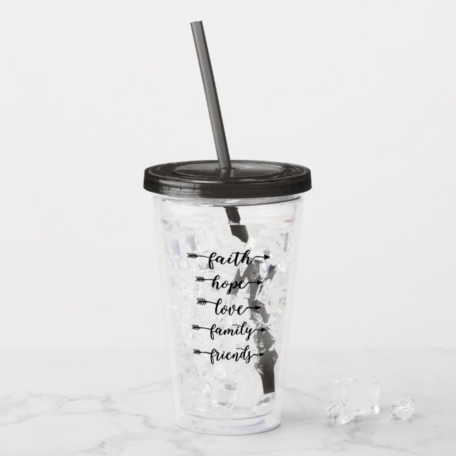 Vaso Acrílico Fe esperanza (Anverso (hielo))
