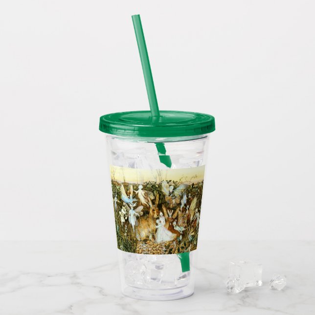 Vaso Acrílico Fe y conejo (Anverso (hielo))