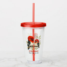 Vaso Acrílico Feisty Red Woodpecker