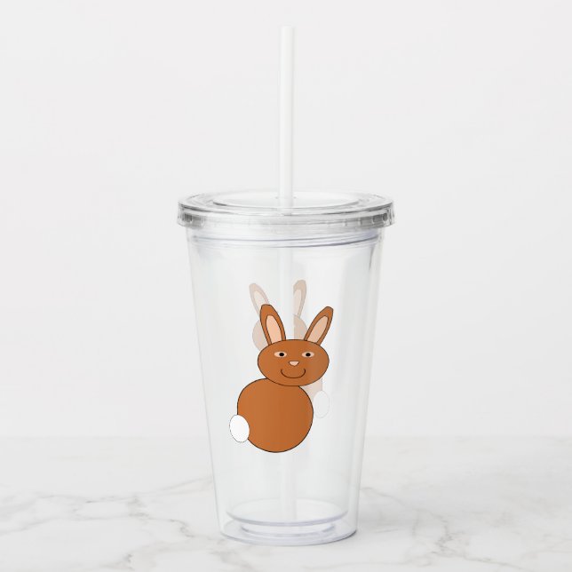 Vaso Acrílico Feliz Conejo de Pascua (Anverso)