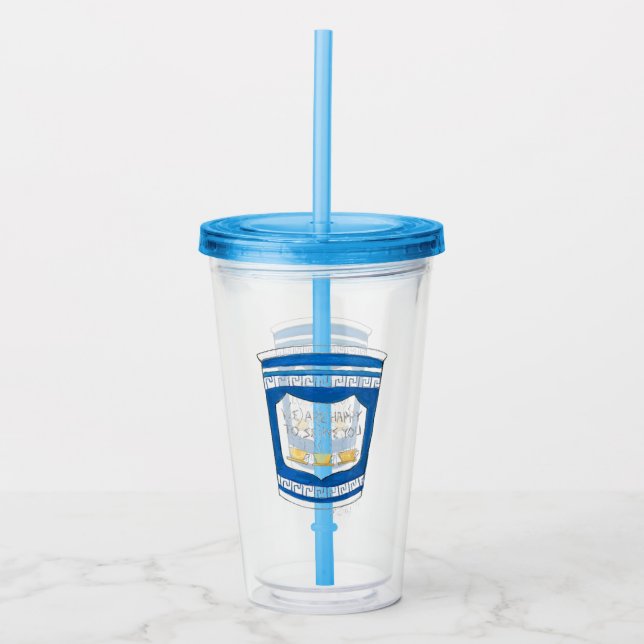 Vaso Acrílico Feliz de servirte la Copa de Cine Griego de Nueva  (Anverso)