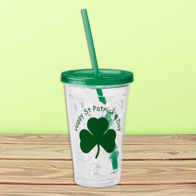 Vaso Acrílico Feliz Día de San Patricio (Subido por el creador)