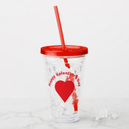 Vaso Acrílico Feliz Día de San Valentín