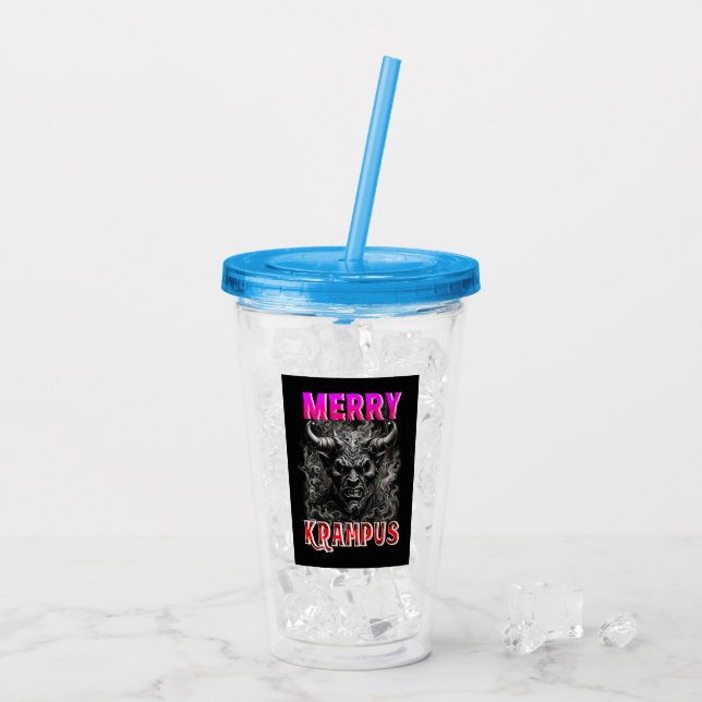 Vaso Acrílico Feliz Krampus (Reverso (hielo))