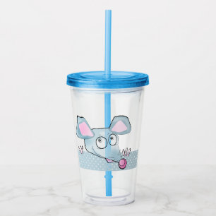 Vaso Acrílico Feliz Navidad, año nuevo, Navidades, alegría, rata