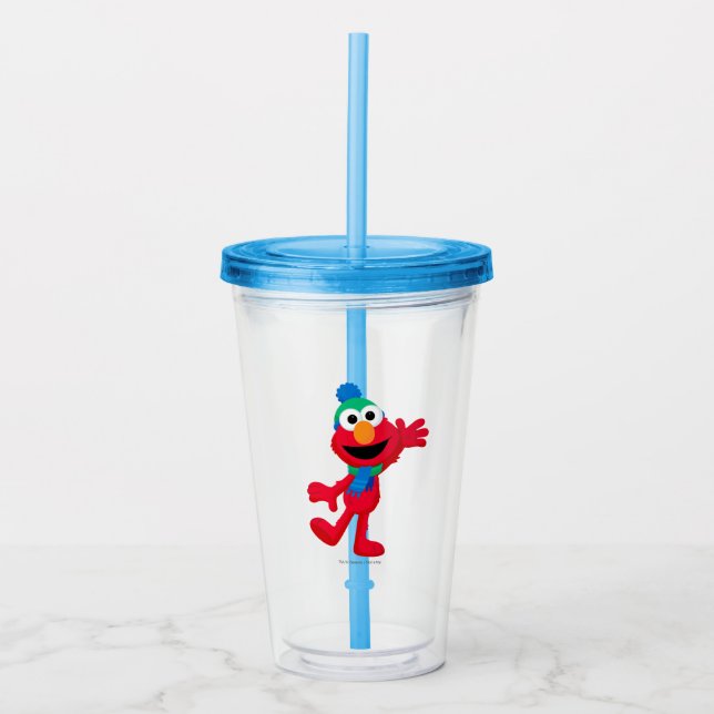 Vaso Acrílico Feliz Navidad desde Elmo (Anverso)