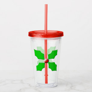 Vaso Acrílico Feliz Navidad Holly