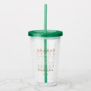 Vaso Acrílico Feliz Navidad - Lengua de Rótulo Americana ASL II