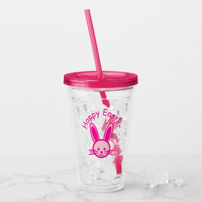 Vaso Acrílico Feliz Pascua (Anverso (hielo))