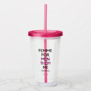 Vaso Acrílico Femme For Me Tumbler